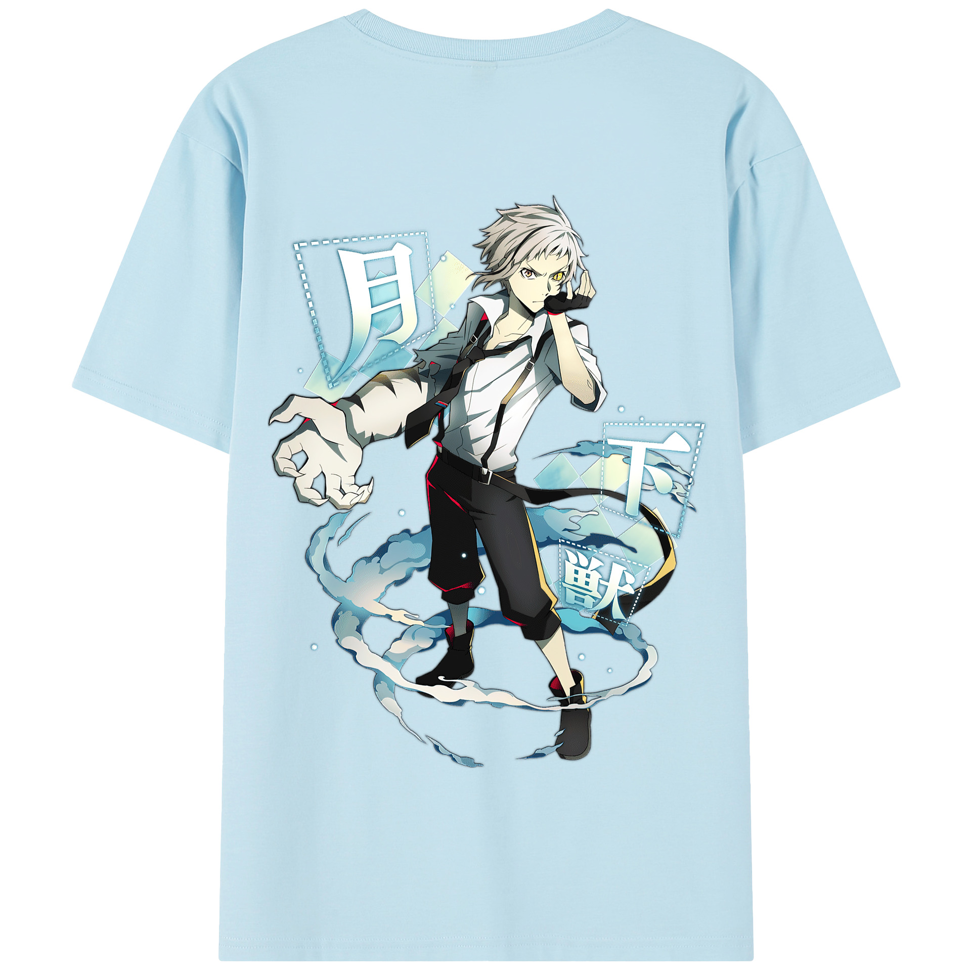 （画像用） 文豪ストレイドッグス Bungo Stray Dogs 綿100％半袖Tシャツ（背面プリント）